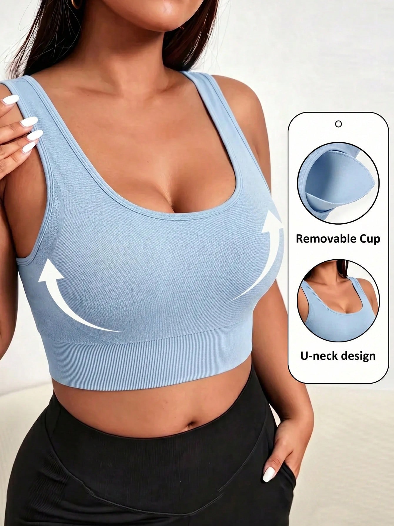 Push Up Bra Padded - Soutien-gorge de sport sans couture grande