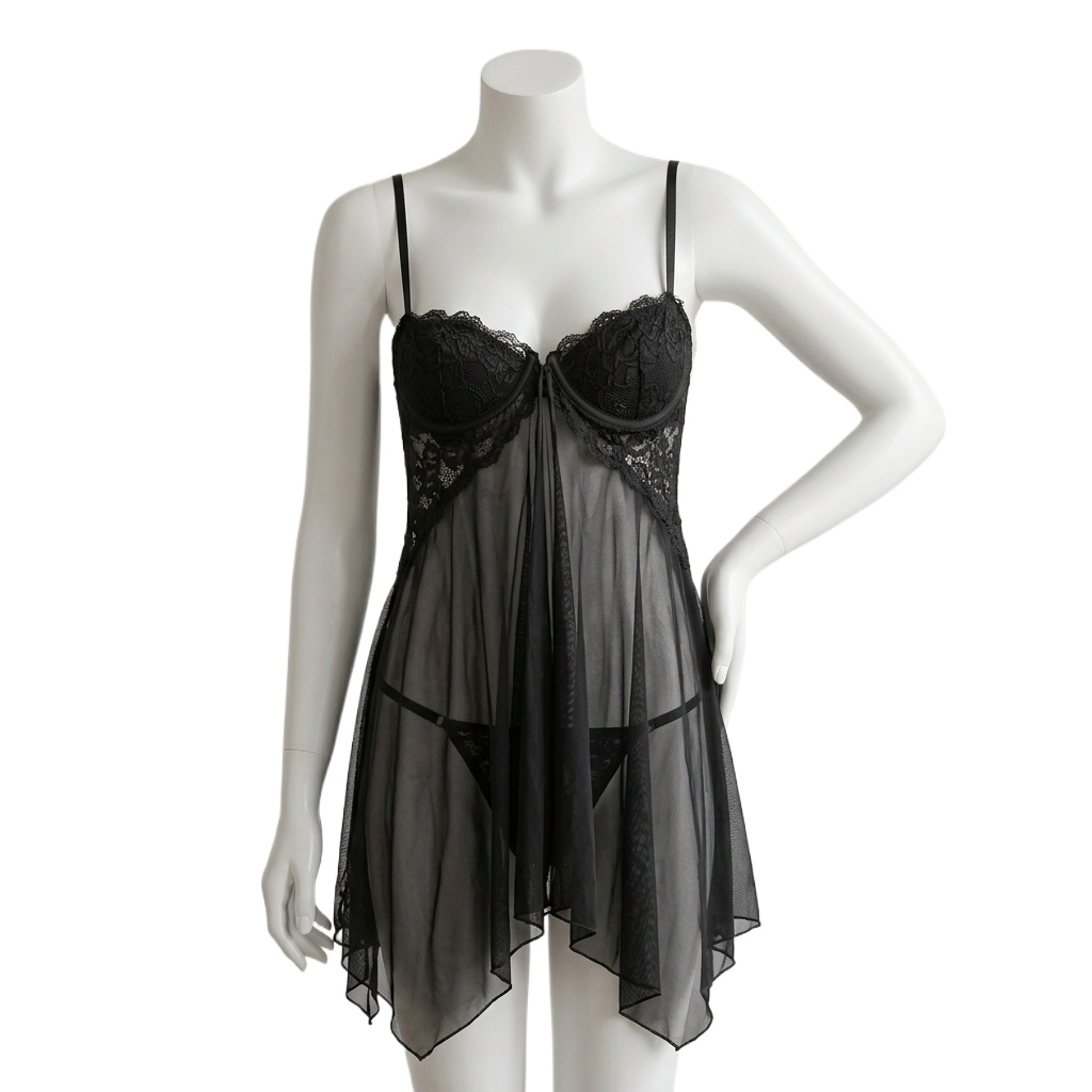 Babydoll Chemise Night - Lingerie Babydoll en dentelle pour femmes,
