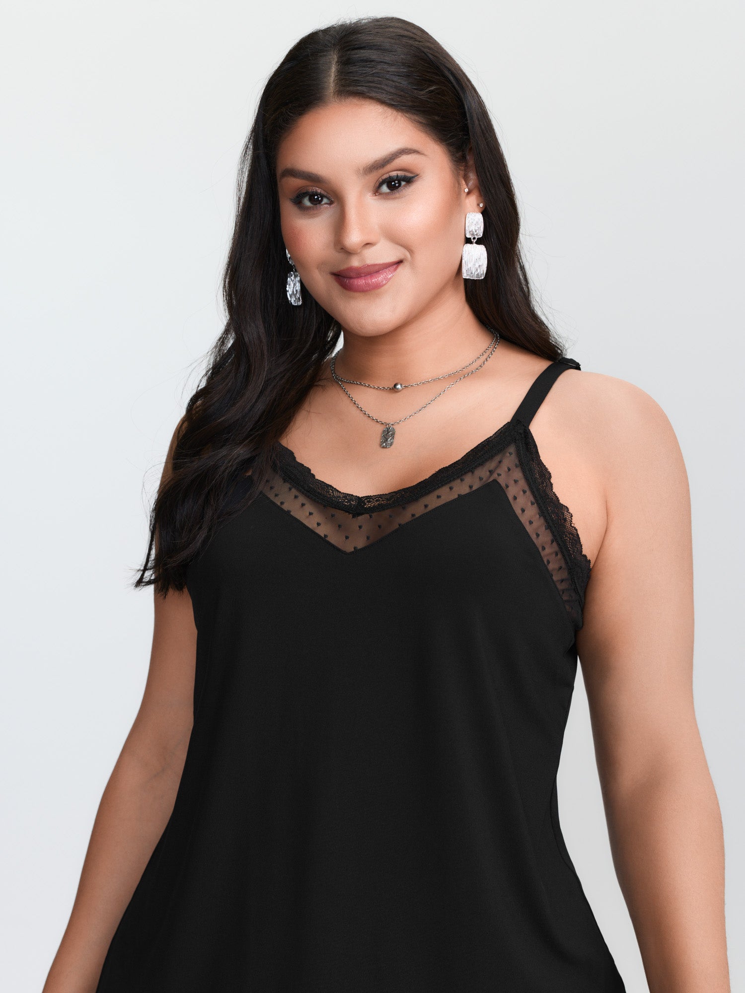 Débardeur noir en maille trico - Cami Top Lace avis et prix